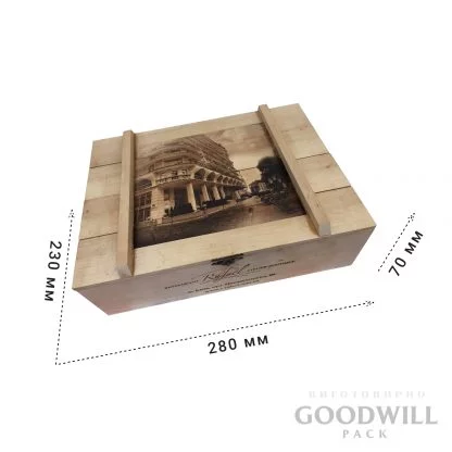 Деревянная коробка с лазерной гравировкой фото