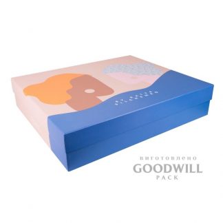 Коробка из переплетного картона для одежды с логотипом фото