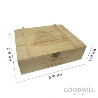 Дерев'яна коробка з нанесенням логотипу - Деревянная коробка с логотипом