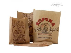 Крафтові фірмові пакети з логотипом для їжі