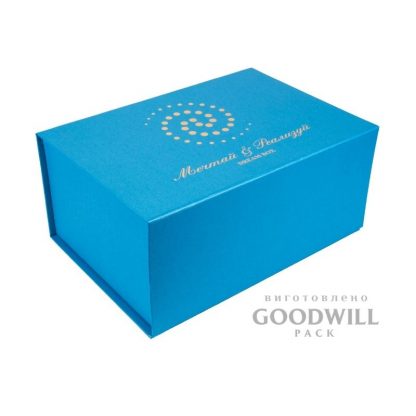 Фирменная коробка с логотипом магнитная лента фото