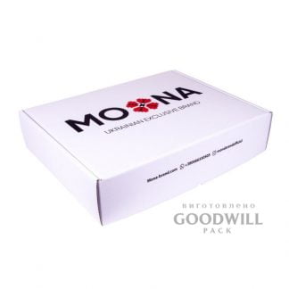 Коробка брендированная из микрогофрокартона с печатью логотипа фото