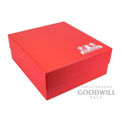 Коробка брендированная из переплетного картона с высечным ложементом фото