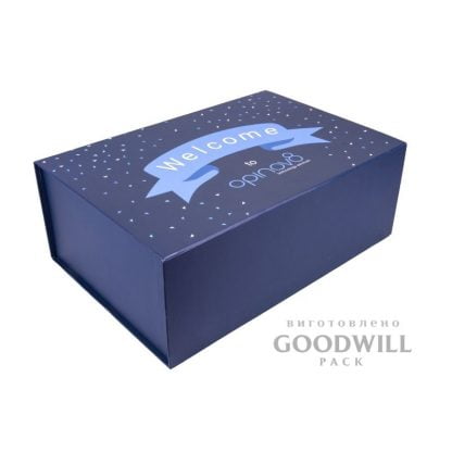 Коробка з логотипом для корпоративних подарунків фото