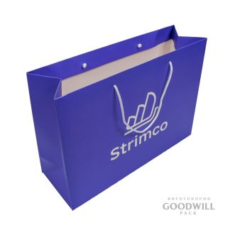 Strimko Пакет фірмовий з логотипом для подарунків паперовий з логотипом  фото