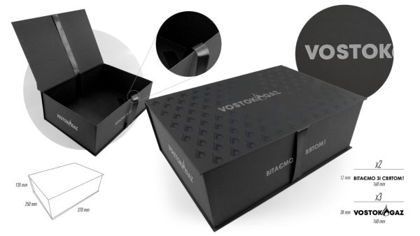 Коробка брендована з уф лаком виготовлена на замовлення фотографія