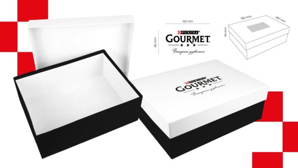 Коробка фірмова з друком логотипа фотографія